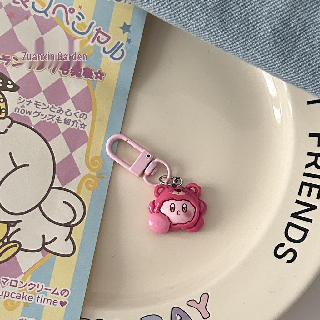 Cute Kirby Keychain - Funny Cartoon Star Backpack Pendant for Best Friends