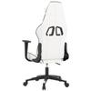 Gaming Chair in White and Black Artificial Leather