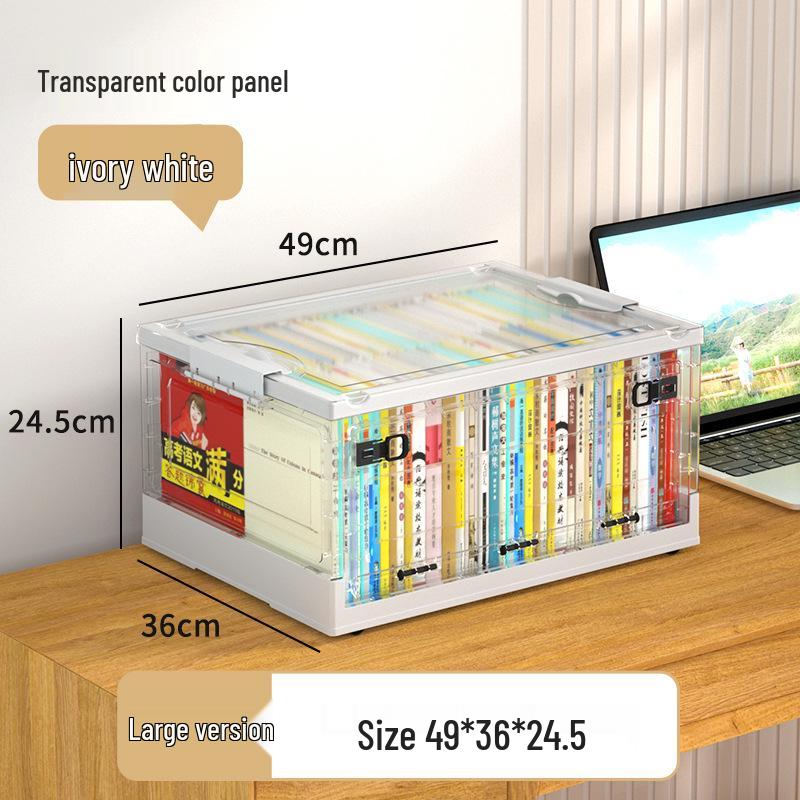 Large Foldable Three-door Student Book & Clothing Organizer Box