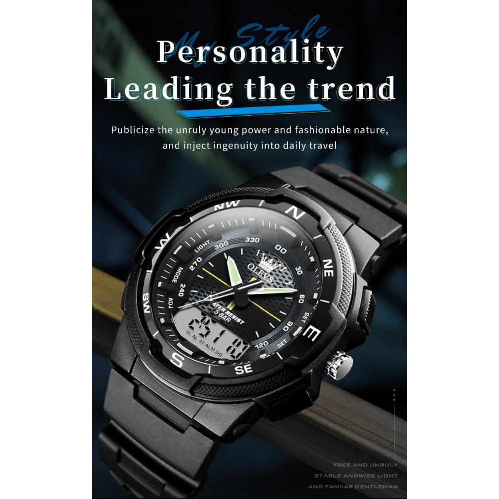 OLEVS Pánské hodinky Multifunkční chytré sportovní digitální hodinky Vodotěsné pánské hodinky