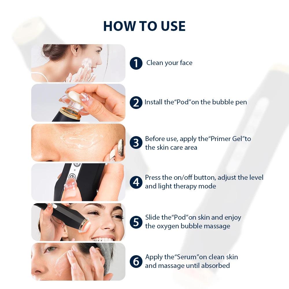 Portable Oxygenating Bubble Skin Rejuvenation Device for Home Use