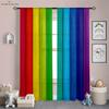 Rainbow Color Stripes Curtains for Boys and Girls, Three-Dimensional Printing Curtains, Kitchen and Living Room Decoration