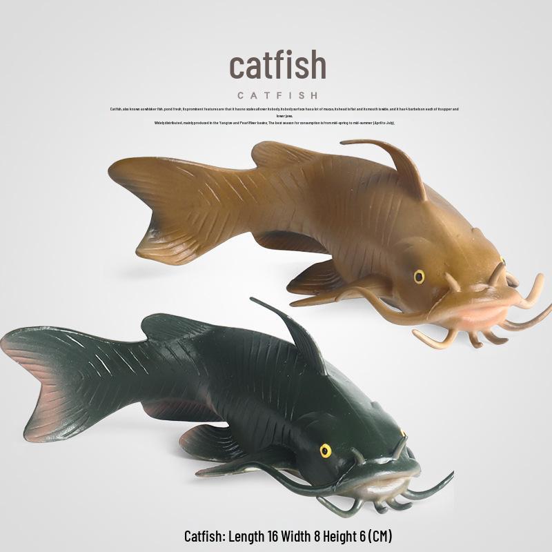Children's Catfish Model Toy: Marine Animal Simulation with Whiskers - Underwater Ancient Creature Educational Figure
