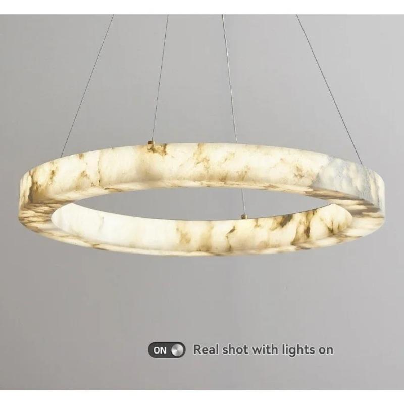 Modern Imitation Marble Pendant Light Resin Decor Lamps for Living Dining Room Bedroom Hotel Faux Marble LED Hanging Lighting