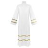 Medieval European Stand Collar Robe: Long Sleeve Cosplay Outfit for Priest Performance