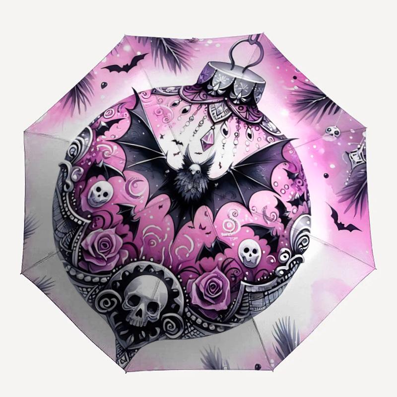 

1pc Halloween Bat Automatic Folding Umbrella, Sturdy And Durable Automatic Folding Umbrella with 8 Ribs, Convenient for Outdoor Use190