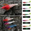 99mm Floating Luminous Squid Jig Topwater Artificial Lure for Saltwater Squid Fishing Glow Night Bait with Feathered Hooks