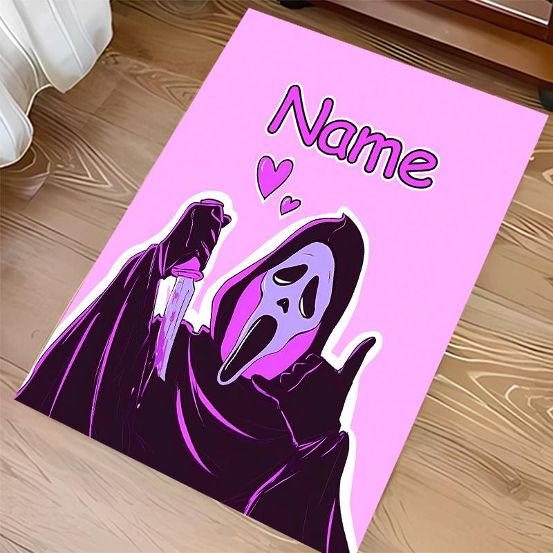 Custom Personalization Ghostface Print Area Rug - Soft, Washable Non-Slip Indoor Mat,Living Room,Home&Office Decorative Rug