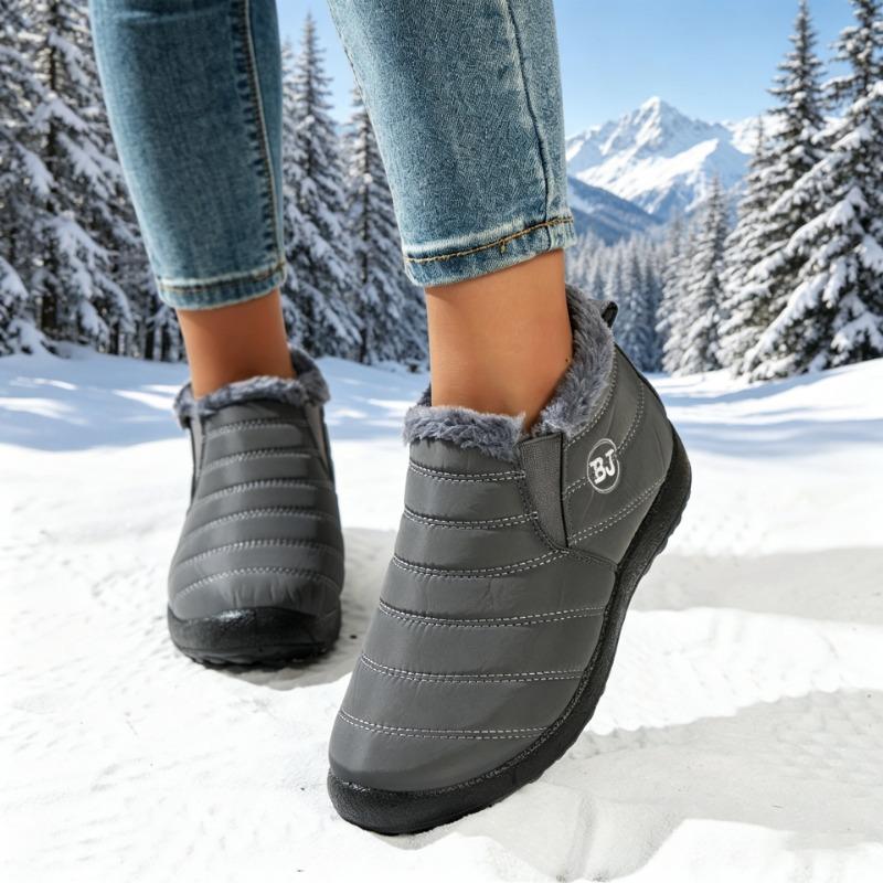 Waterproof Warm Low Top Casual Winter Snow Boots For Women Large Size