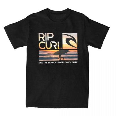 Selling Rip Live The Search Beauty Curl Logo Men T Shirt Summer Amazing Quality Cotton Top Tee Male Large Couple Printed T-Shirt