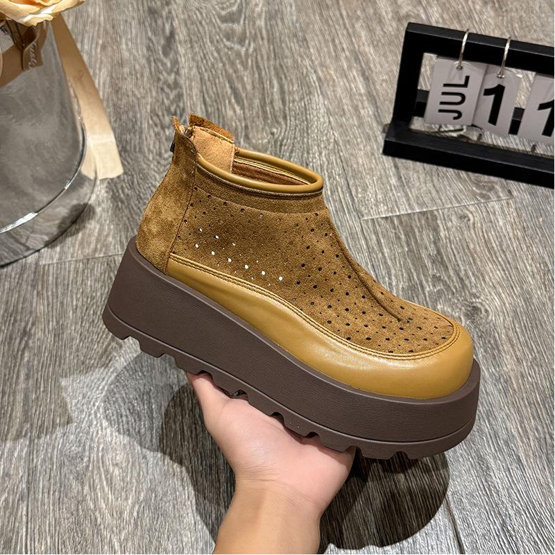 Small Man Thick Sole Height Increased by 6 Cm Casual Shoes 2025 Spring and Summer New Breathable Muffin Fashion Temperament Single Shoes