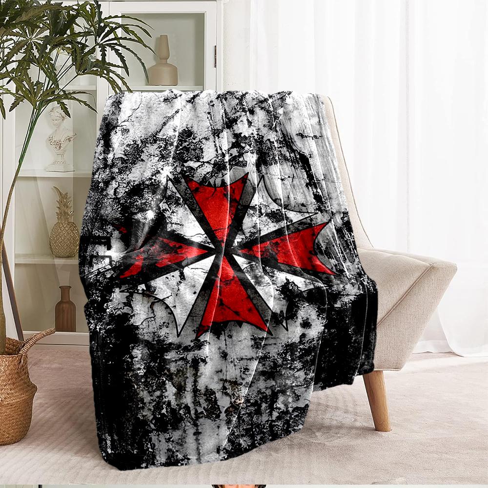 Resident Evil Theme Printed Blanket - Perfect for Couch, Bed, Travel & Outdoor Use | Machine Washable, Cozy & Durable.
