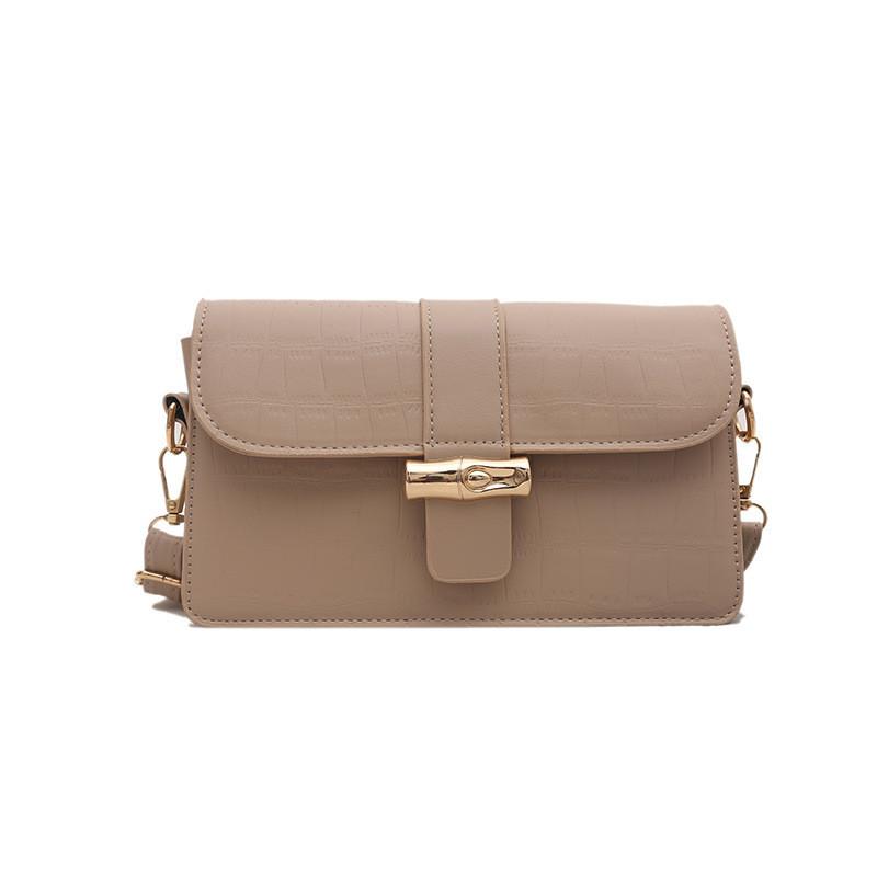 Simple Pu Square Shoulder Bag With Phone Pocket For Casual Wear