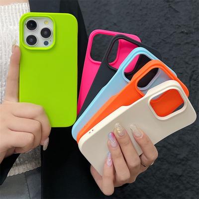 Płynny silikonowy pokrowiec w kolorze cukierkowej skóry do iPhone'a 15 Pro Max 14 Plus 13 12 Pro 11 półpak odporny na upadki
