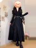 Hepburn French Temperament Black Long-sleeved Dress Women's New Early Autumn Wear V-neck Long Dress