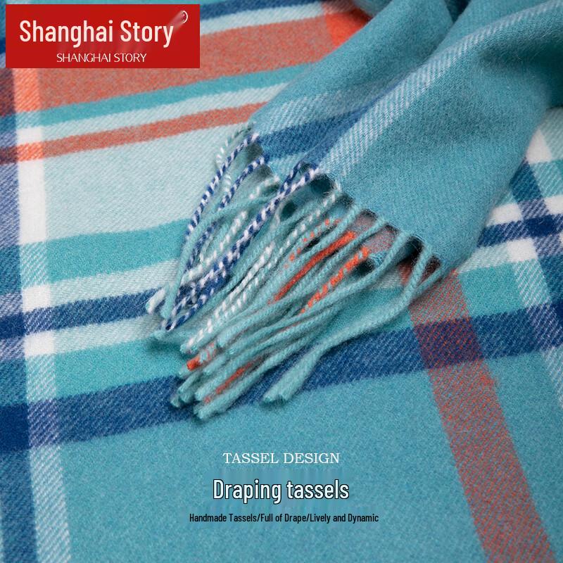 Shanghai Story Cashmere Plaid Scarf