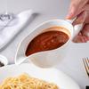 220ml with Handle Gravy Boats Ceramic Gravy Boats Creative Solid Color Design Steak Sauce Pot Household Specialty Tableware