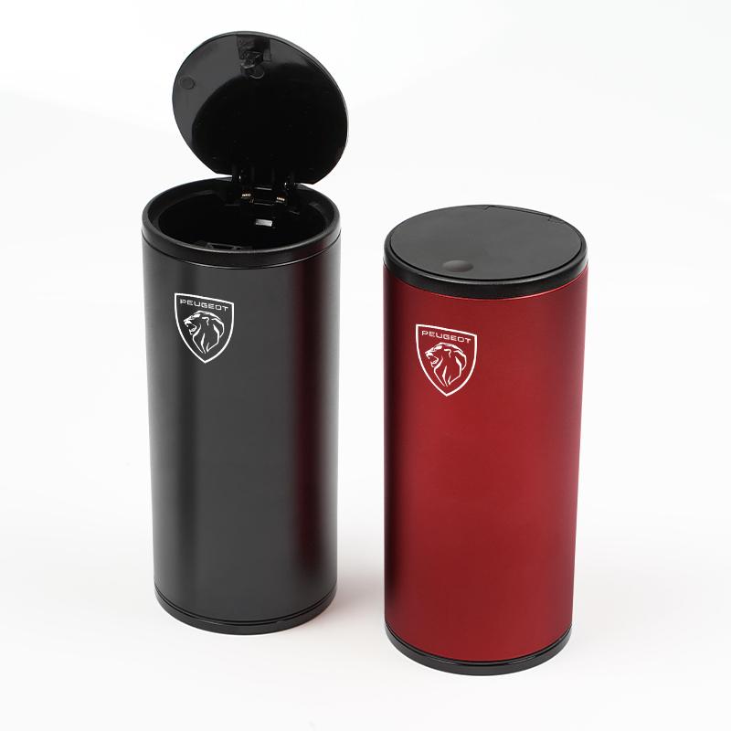 Zinc Alloy Car Trash Can Storage Bag Garbage Bin Ashtray For Peugeot 5008 g 408 308 Landtrek 208 2008 3008 Rifter 508 301 108 608