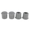 4Pcs Anti- Crutch Walking Aid Foot for Canes Aids, Easy to Install - Gray, 22mm