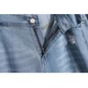 DIMANAF 2026 Summer New Plus Size Women Casual Ripped Wide Leg Denim Capris Jeans Long Pants Cotton Blue