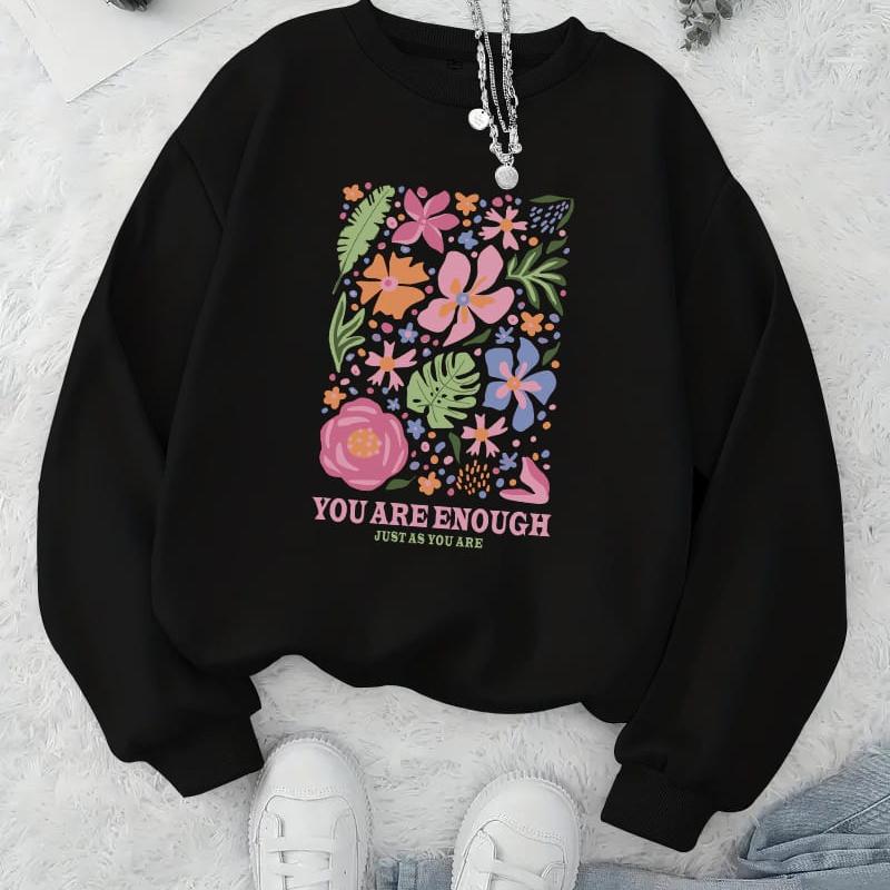 

Women s Minimalist Printed Crew Neck Hoodie, Subtle Pattern & Lightweight, Spring Outings XXL чёрный