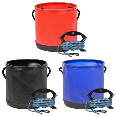Fishing Tackle Bucket Water Bucket Colorful EVA Folding Fish Bucket with Rope Portable Integrated Fish Bucket Fish Box