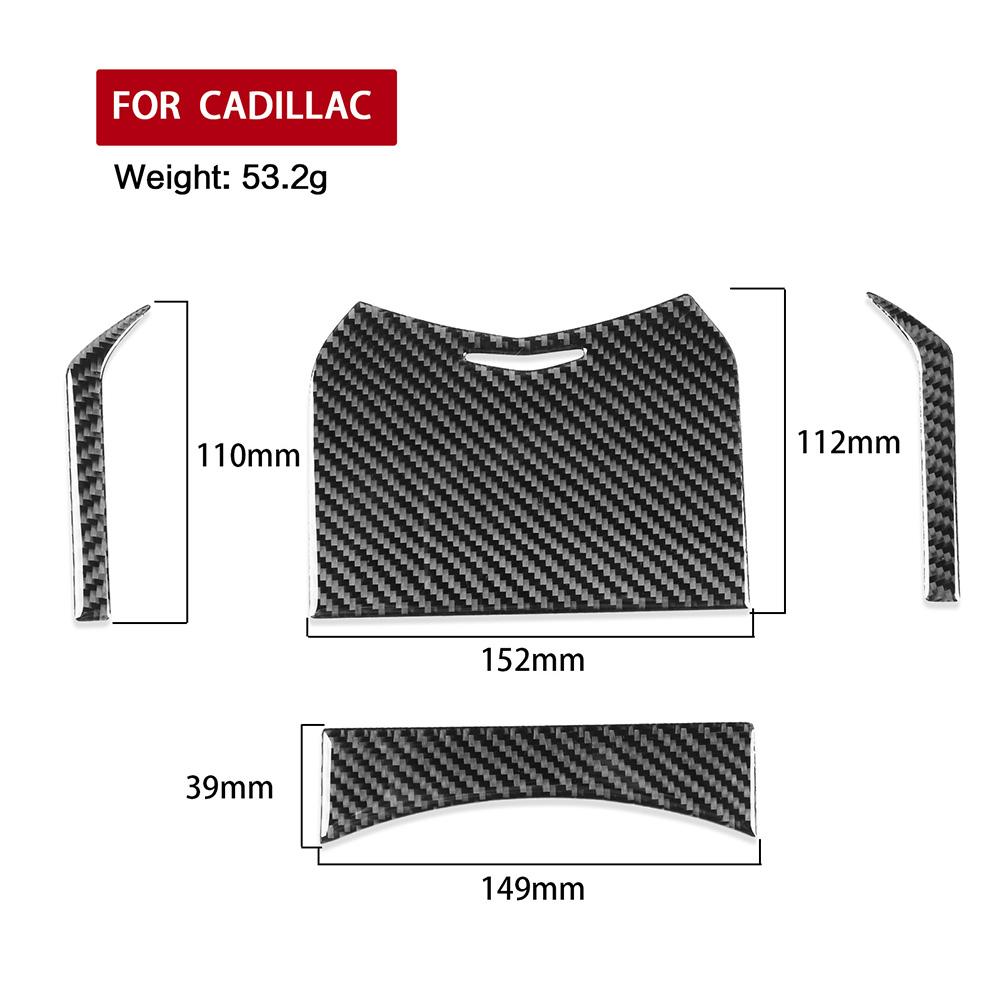 4Pcs Carbon Fiber Center Console Storage Box Panel Cover for Cadillac CTS 2008 2013 Car Interior Part Replacement