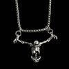 Vintage Creative Punk Punished Man Skull Pendant Necklace Men Halloween Hip Hop Personalized Necklace Party Jewelry Accessories
