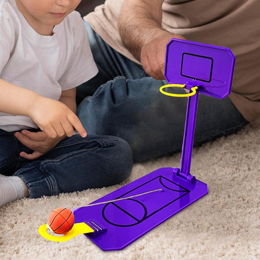 Jucărie de baschet de birou, mini joc de masă cu mașină, jucărie cu cerc pliabil în miniatură