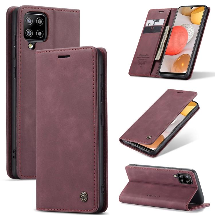 For Samsung Galaxy A42 5G CaseMe-013 Multifunctional Retro Frosted Horizontal Flip Leather Case with Card Slot & Holder & Wallet(Coffee)