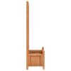 Vidaxl Planter with Trellis, Brown, Solid Fir Wood