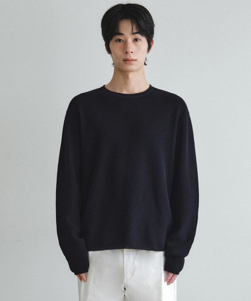 Wednesday Oasis Minimal Hazzi Round Knit_Navy(Wc26Kn24)