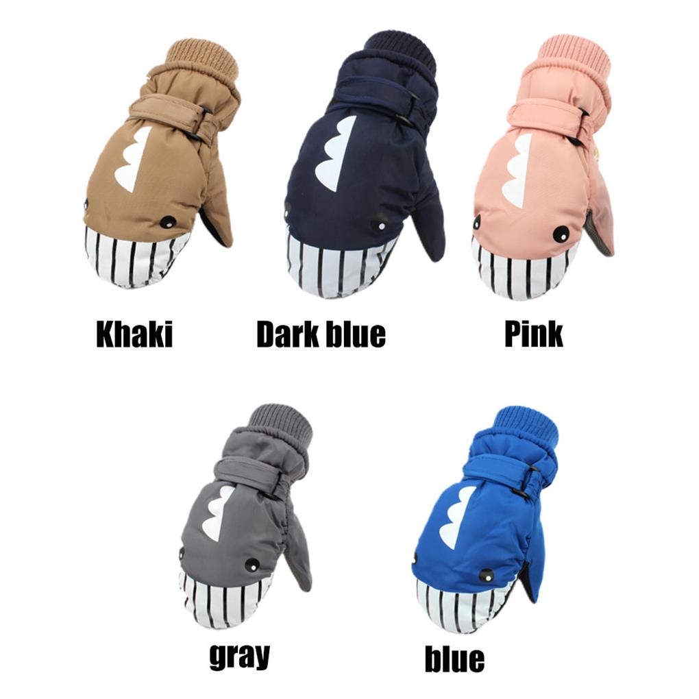 Kids Skiing Mittens Boys Girls Hand Outdoor Gloves Waterproof Child Snow Mitten Mitts Cover Windproof Thickened