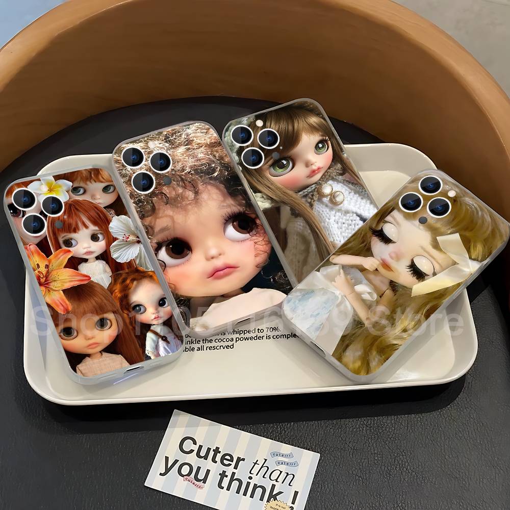 CUTE B-BlytheS Dolls Phone Case For iPhone 17,16,15,14,13,12,11 Pro,Max,Plus,X,XS,XR,SE4,E Mini Transparent Soft Cover