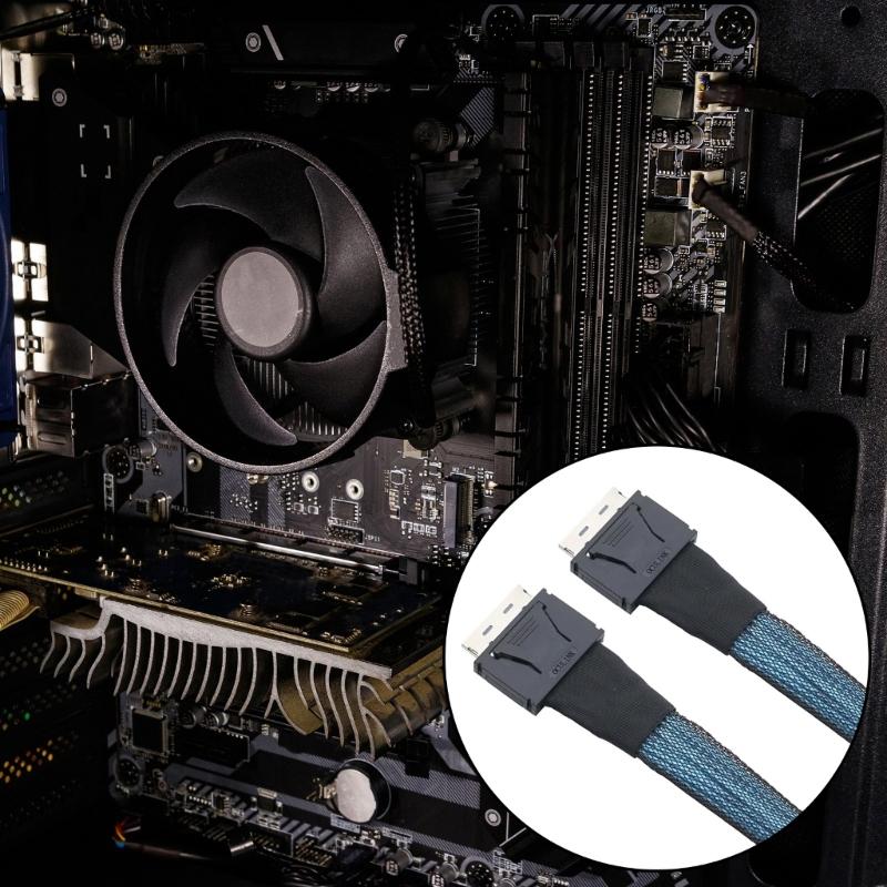 SFF-8611 Cable PCIe SFF-8611 8I Male To SFF-8611 Male Data Extension Cable 50cm/100CM for External Graphics Card