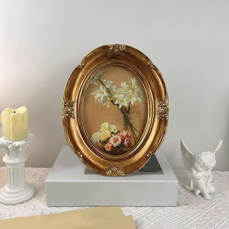 1PC Vintage Resin Wall Frame Tabletop & Hanging Photo Frame Ornate Resin Wall Decor Resin Photo Frame 16x20cm