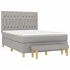 3137389 vidaXL Lit à sommier tapissier avec matelas Gris clair 140x190cm Tissu