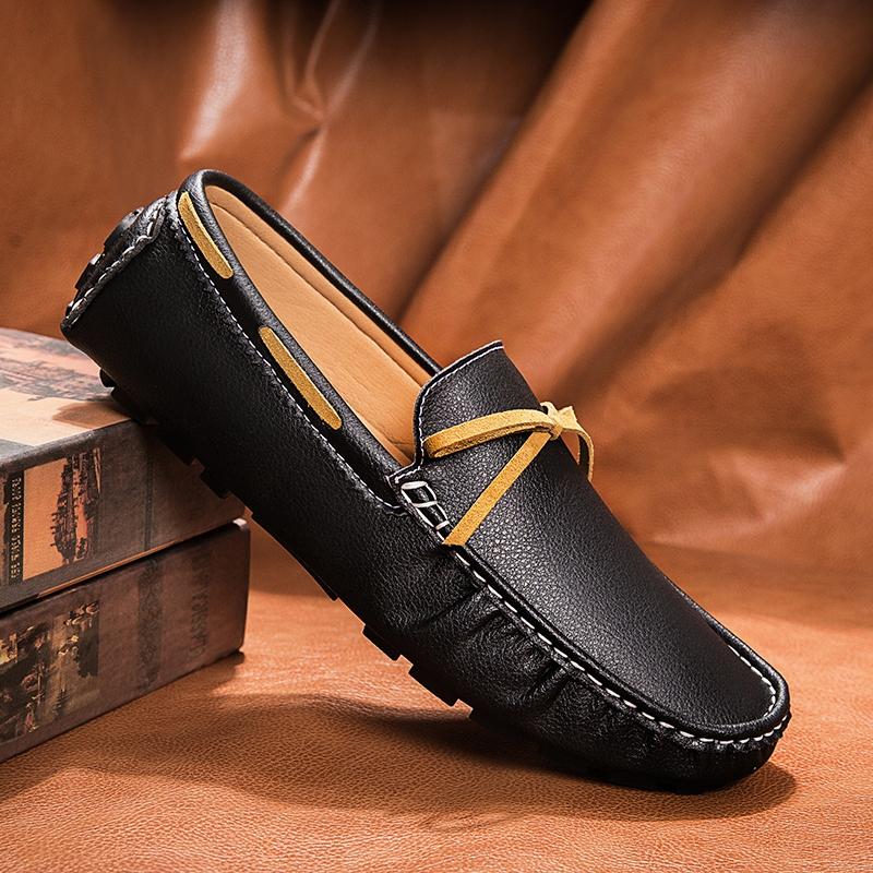 

Итальянские кожаные мужские мокасины, дизайнерские туфли для вождения, мужские мягкие мокасины, большой размер 36-48, итальянская обувь, мокасины, повседневные туфли на плоской подошве 48 чёрный