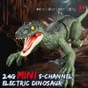 2.4GHz Remote Control Dinosaur Robot Walking And Roaring Mini Dinosaur Light And Sound Ideal Children's Birthday Christmas Gift