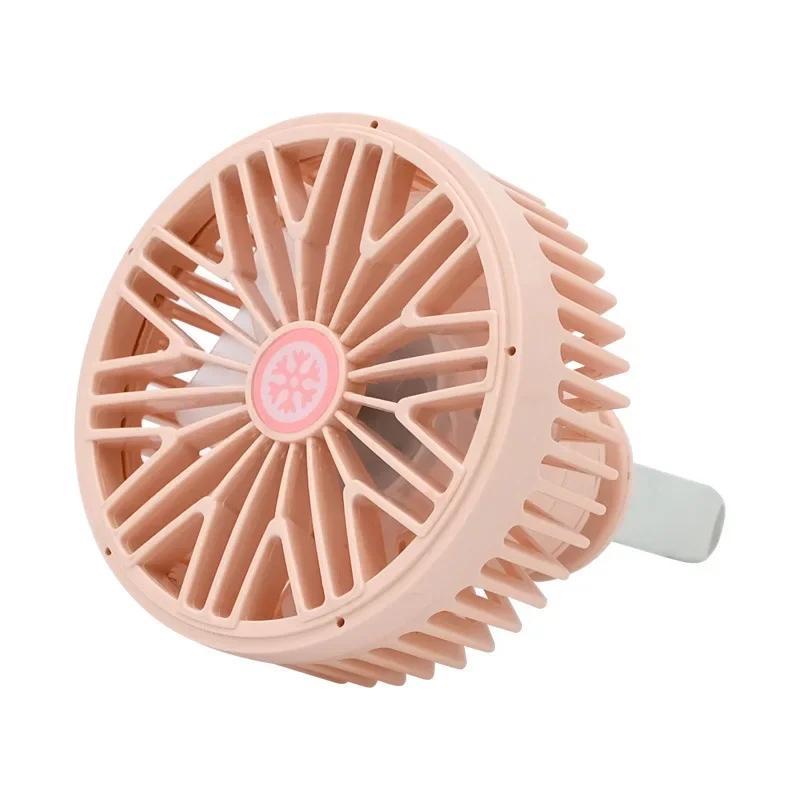 

Car Fan USB Fan Air Outlet Lighting LED Creative Car Accessories Three-speed Mini Convenient Fan Car Electrical Appliances розовый
