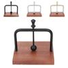 Table Napkin Holder with Lifting Ball Solid Wood Base Metal Rack Napkin Dispenser for Home Restauran