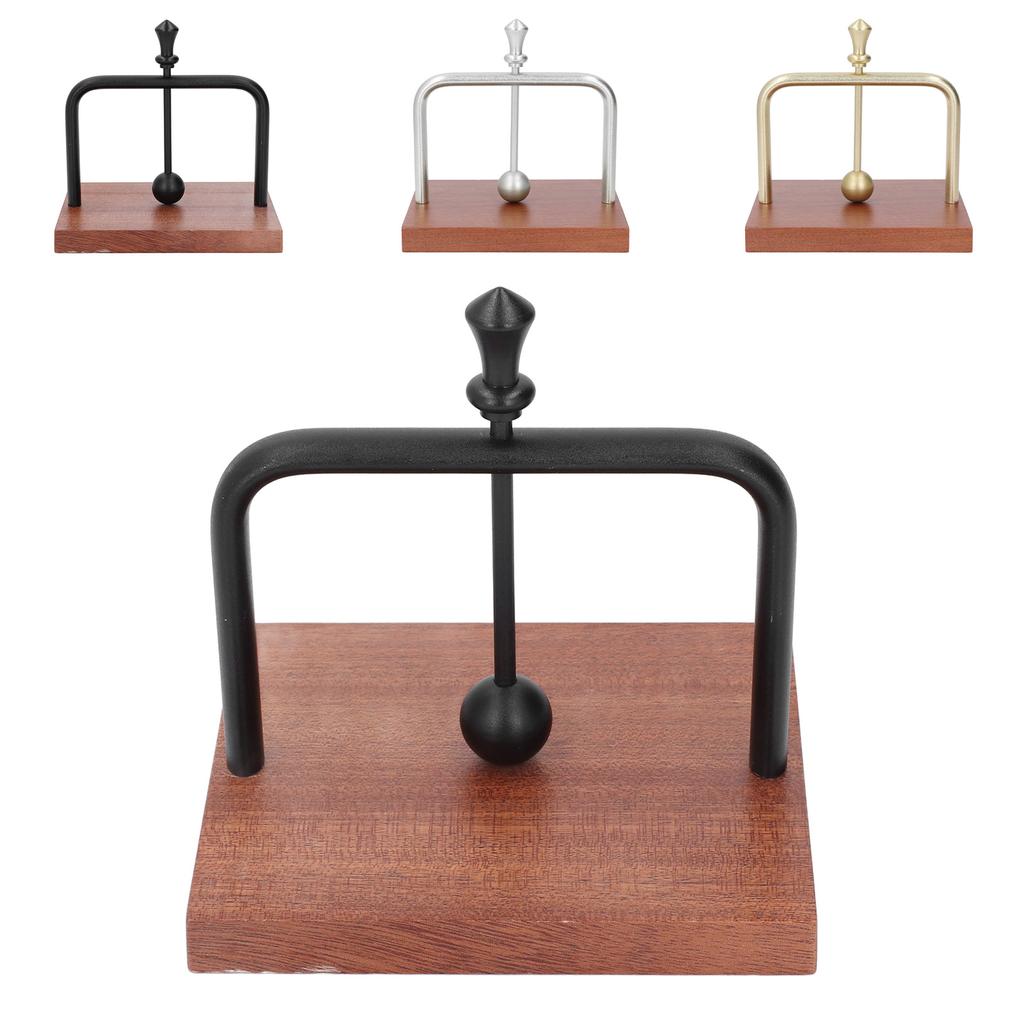 Table Napkin Holder with Lifting Ball Solid Wood Base Metal Rack Napkin Dispenser for Home Restauran