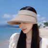 Summer Straw Hat With Wide Brim And Breathable Polyester For Outdoor Sun Protection