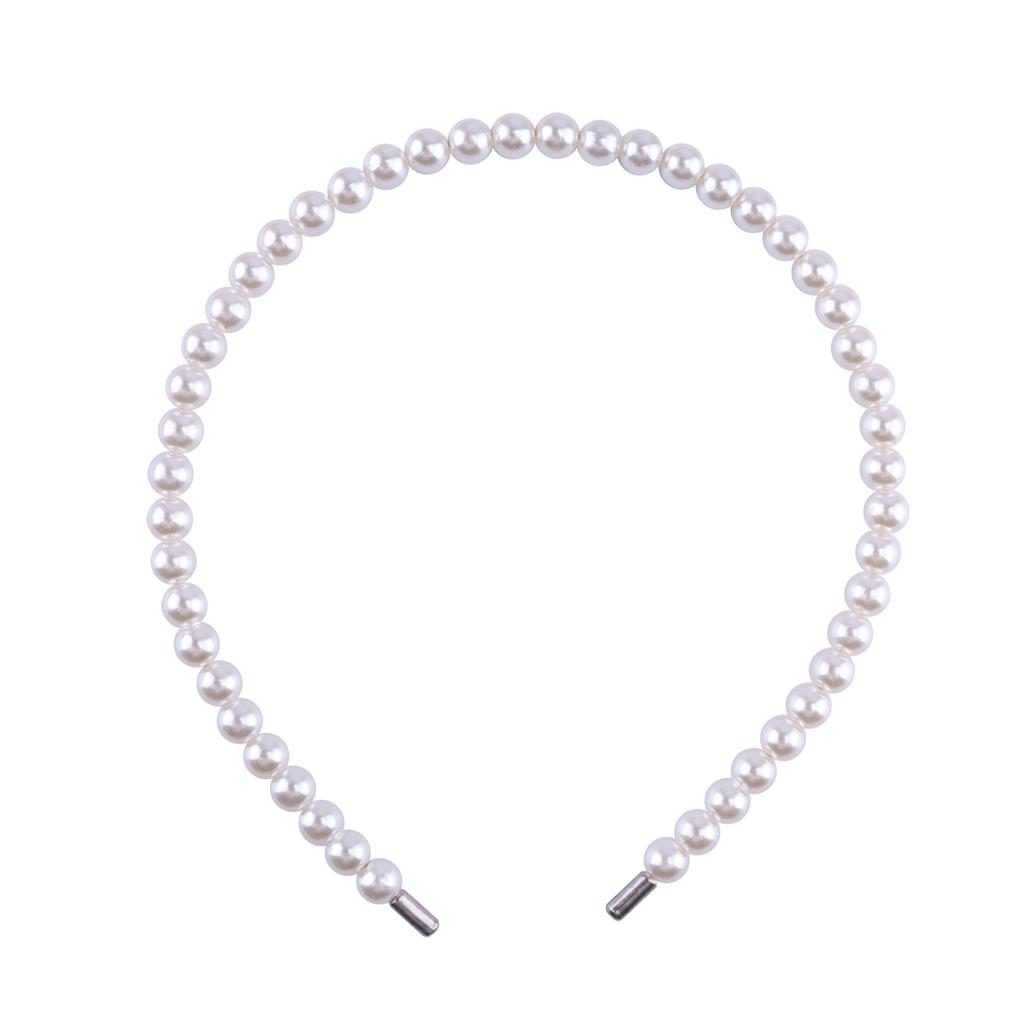 White Faux Pearl Hairbands Vintage Wedding Party Bridal Hair Hoop Pearl Headbands for Women Girls