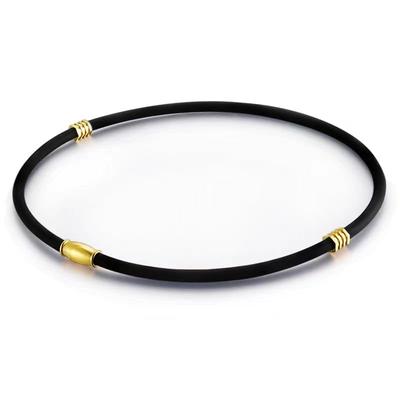 Static Elimination Necklace Silicone Germanium Magnetic Joint Goods Titanium Magnetic Germanium Stainless Steel Fashion Luxury Design Popular Model