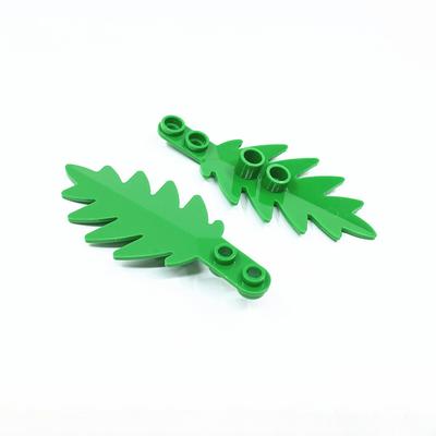 Small Particle Assembly Building Block Diy Compatible Building Block 6148 Scattered Accessories, Palm Leaf Green 4258459