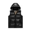 2024 Winter Black Gold Detachable Hood Down Cotton Vest - Unisex Thickened Short Outerwear