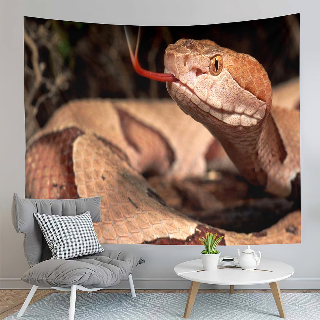 Fear Cobra Tapestry Reptiles Snake Tapestry Wildlife Illustration Tapestry Wall Hanging Home Living Room Bedroom Dorm Tapestries