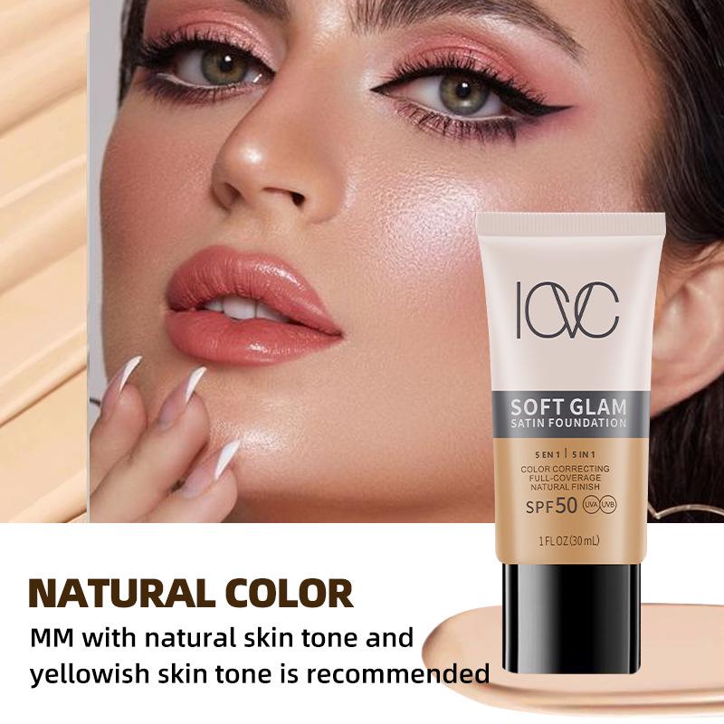 

ICVC Натуральная жидкая основа: Маскирующий, Увлажняющий, Питательный и Легкий 30ml