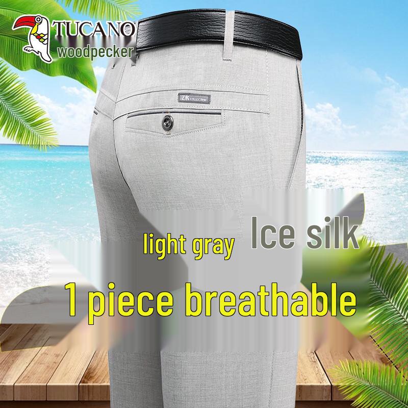 TUCANO Men s Mid-Aged Business Casual Straight-Leg Pants 31